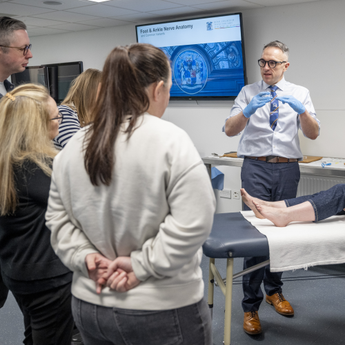 clinical demonstrations on a volunteer 